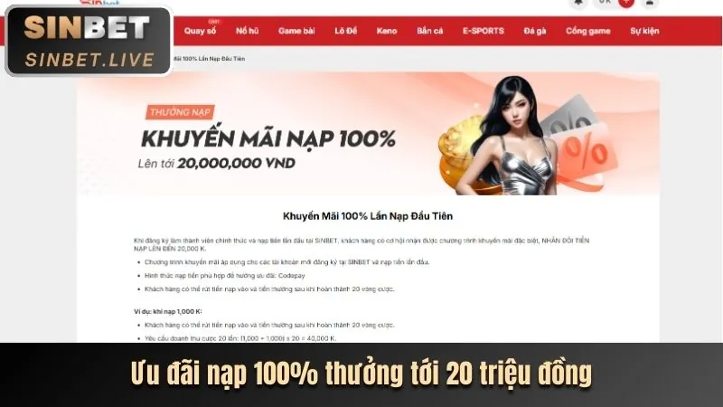 Thưởng nạp tiền hàng ngày m.88vv